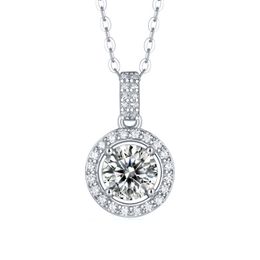 5.0 CT Moissanite Pendant For Women Simulated Diamond Necklace S925 Sterling Silver Jewellery Girl Valentine's Day Gift