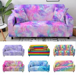 Chair Covers Galaxy Printed Corner Sofa For Living Room Funda Elastic Spandex Couch Cover Stretch Slipcovers L Shape CoverChair