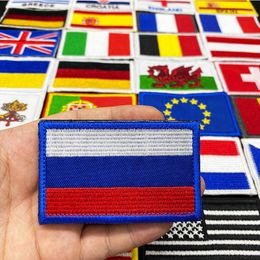 embroidered crafts Australia - Arts Crafts Gifts Country Flag Embroidered hook loop patch Russia Spain Turkey France EU Tactical Military Patches Army Backpack Cloth Decoration