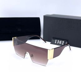 2022 Classic Luxury Brand Sunglasses Retro Gradient Square Lens Women One Piece Sun glasses