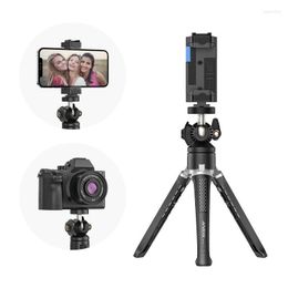 Tripods MT-01 Desktop Tripod Stand 2 Levels Adjustable Height With Phone Holder For Vlog Live Streaming Online Teaching Video Conference Log