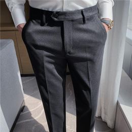 Botong Mens Wrinkle-Free Stretch Pants Comfort Suit Pant Slim Fit Dress Trousers