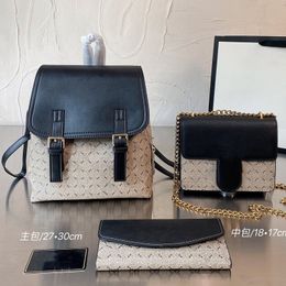 3pcs/Set Totes Bag Women Handbags Purses Shoulder Bags Wallets Backpack Shopping Bags
