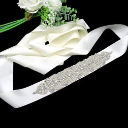 Belts JLZXSY Fashion Rhinestone Pearl Beaded Bridal Belt Evening Dress Crystal Sash Wedding Accessories