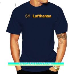 Lufthansa Airlin Mens Black Tshirt Cotton 100% 220702