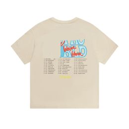 Designer Men's T-Shirts Letter Lightning Foam Printing Tops for Men and Women Short-sleeved T-shirts Couple Clothing