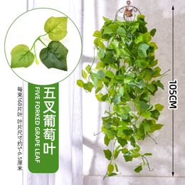 Artificial Fake Vine Hanging Green Ivy Garden Decorations 5 Branch Garland Plant Flower Home Decor G9428b 10 Styles