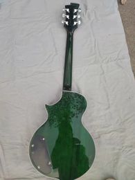 Electric guitar 6-string green body silver accessories top-level guitar support to Customise all guitars