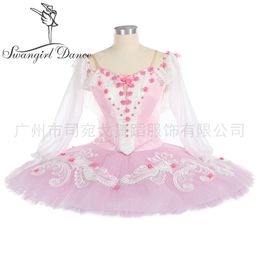 handmade pink purple Fairy Doll variation Ballet Competition costume Tutu Dress Custom performance professional stage tutu BT2031