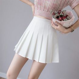 Zoki Sexy Women Pleated Skirt Summer High Waist Chic A Line Ladies Pink Mini Korean Zipper Preppy Style Girls Dance 220317