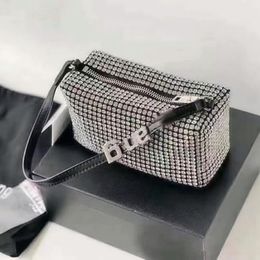 Designer handbags Clutch Bags for women hobo diamond underarm bag satin tote bag with rhinestones Fashion lady purse Luxury Shoulder Bags letter decoration