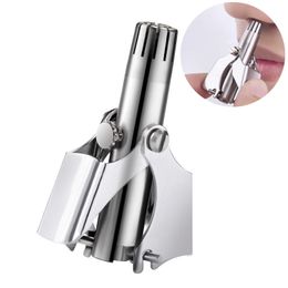 Men Nose Hair Trimmer Other Household Sundries Stainless Steel Manual Durable Ear Hair Trimmers Razor Shaver Washable Portable With Brush JY1193