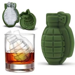 3D Ice Cube Mold Grenade Shape Cream Maker Bar Drinks Whiskey Wine Ices Maker Silicone Baking Mould Kitchen Tool