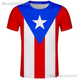 PUERTO RICO t shirt diy free custom made name number pri t-shirt nation flag pr rican spanish country college po clothes 220702