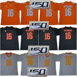 Tennessee Volunteers 150th Patch #16 Peyton Manning #1 Jason Witten #11 Joshua Dobbs 2019 New Style College Stitched Jerseys