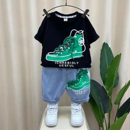 Clothing Sets Summer Boys Clothes Set Korean Version Children's Baby Short-sleeved T-shirt Shorts 2-piece Kids Boy SuitClothing