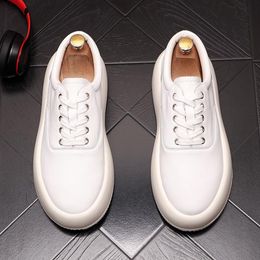 British Style Men Wedding Dress Party Shoes White Wear Resitant Sport Sneakers Lightweight Low-Top Round Toe Man Casual Outdoor Walking Sport Loafers