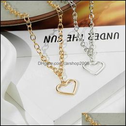 Pendant Necklaces Pendants Jewelry Fashion Korean Girl Necklace 2022 Temperament Punk Short Trend Love Womens Accessories Gift Drop Delive