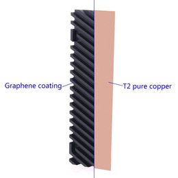 copper radiator cooler UK - Fans & Coolings Pure Copper Graphene Heatsink M.2 NGFF 2280 PCI-E NVME SSD Thermal Pad Cooler Radiator 20x70x1.5 2.0 3.0 4.0mm