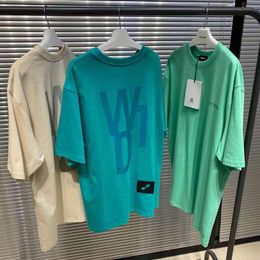 Welldone Short-sleeved Designer T-shirts Back Letter Printing Summer New OversizeTees for Men and Women