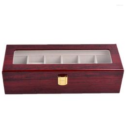 Watch Boxes & Cases 1Pc Storage Case Portable Wooden Multifunction Jewelry Display Box Organizer For Office HomeWatch Hele22