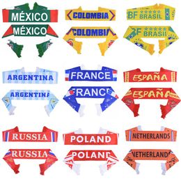 -Home Decor Russland Weltmeisterschaft 2018 Fußballfans Schalfußfan Schal Nationalschal 32 Länder Mexiko Kolumbien F Flag Bann249l