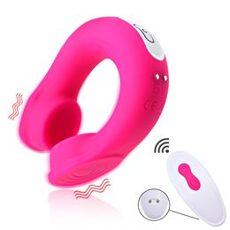 Couple Vibrator for Penis & Clitoral Stimulation Cock Ring 9 Vibration Wireless Remote Control Clitoris Massager sexy Toy Man