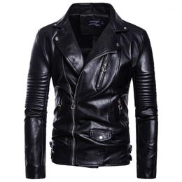 Men's Jackets Men Autumn And Winter Large Size PU Material Leather Jacket Original Style Locomotive Series Cool