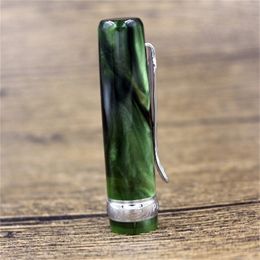 Old Stock PB Green Celluloid Fountain Ink Pen Converter Filler Fine Nib Stationery Office school supplies Writing Gift Y200709