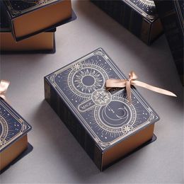 Magic Book Gift Box Exquisite Bronzing Wedding Candy Baby Shower Packaging es Party Christmas Decorative Bags 220427