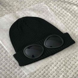 christmas companies UK - Company Beanie CP Goggle Style Black Double Google Hat Unisex Winter Xmas 3107