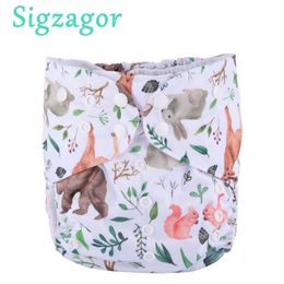 [Sigzagor]2 to 7 years old Big Cloth Diaper Nappy Pocket One Size Reusable Washable Microfleece Inner Baby Kids Toddler Junior 220512