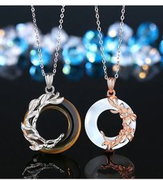 2 pcs Heaven Officials Blessing Couple Necklaces Moonlight Pendant Necklace For Lovers Friendship Jewellery Valentine's Day Gift Collier
