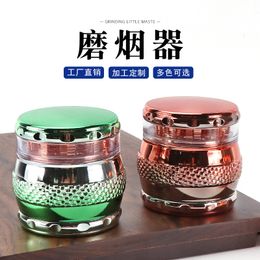 pipe Cross border resin drum type smoke grinder 4-layer grinder creative electroplating gradient Colour