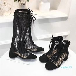 top designer shoes fashion hollow tie rope bow back zipper sandals simple low heel suede fashion sexy sandals mesh boot