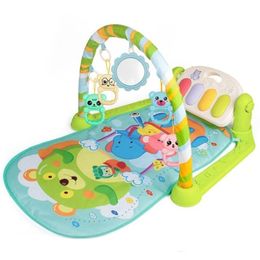 Baby Music Piano Keyboard Play Rack Kids Carpet Play Mat Pad Early Education Gym 210402