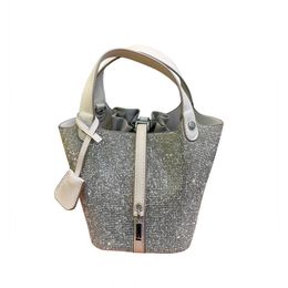 Abendtaschen Damen Strass Glänzende Totes Schulter Luxus Diamant Perlen Designer BucketEvening