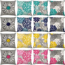 Pillow Case Outdoor Waterproof Cushion Cover 45x45 Polyester Floral Pillowcover Decorative Sofa Cushions Throw Pillows Pillowcase Oil proof 220623