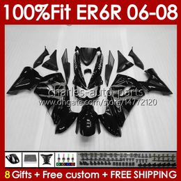 OEM Bodywork For KAWASAKI NINJA ER6 650 R ER 6 F 650R ER-6F 2006 2007 2008 Body 139No.107 ER 6F 650-R Frame ER6F 06 07 08 650R-ER6F 06-08 Injection mold Fairing grey black