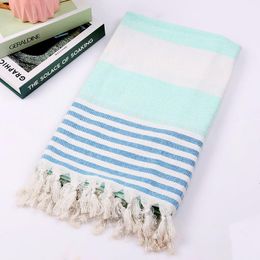 Towel Cotton Large Turkish Pestemal Bath With Tassels Travel Camping Shawl Beach Gym Pool Blanket Drape Scarf 100x180cmTowelTowel