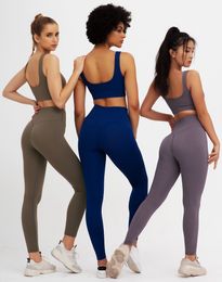 Bodybuilding Seamless Sexy Yoga Clothes Suit European and American Sports sets Tights Workout suits Running Sportswear for Women