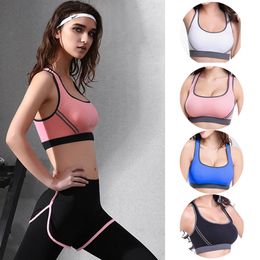 Shockproof Beautiful Back Gathered Comfortable Breathable Ladies Sports Underwear Home Yoga Running Fitness Sexy Woman Bra 220511