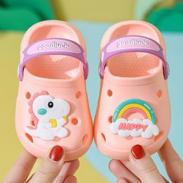 unicorn shoes UK - Summer Baby Sandals for Girls Boys Children Slippers Soft Anti-Skid Cute Unicorn Hole Shoes Toddlers Kids Beach Sandal 220602