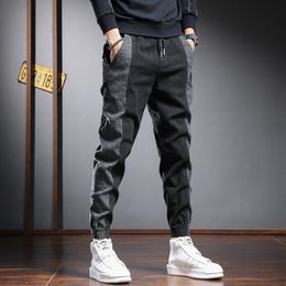 Erkek Pantolon Sonbahar Moda Sweatpants Erkekler Siyah Rahat Ter Streetwear Spor İpli Erkek Eşofman Gym Koşu Baggy Pantolon