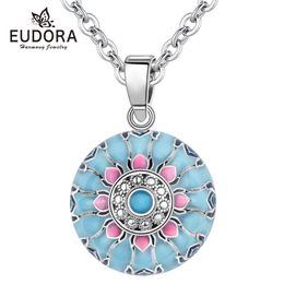 Pendant Necklaces Eudora Blue Pink Lotus Harmony Ball Necklace Music Mexican For Baby Mom Maternity Jewelry Spiritual Yoga Elegant PendantPe