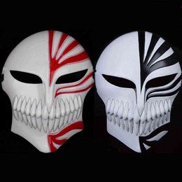 New Death Ichigo Kurosaki Bleach Mask Christmas Dance Masquerade Party Cosplay Halloween Cool Mask Gift Men JP Anime Fans Toy Y220523