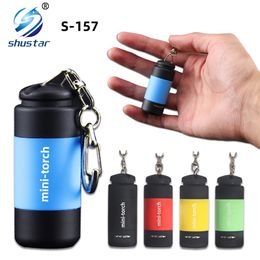 MINI USB Rechargeable Flashlight Keychain Torch Finger Light Camping Light Suitable for Doctor, Reading, Outdoor