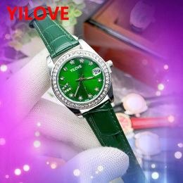 Star Moon Earth Ladies Classic Watch 34mm Quartz Movement Stainless Steel Case Clock High Quality Leather Imported Diamond Ring Women Christmas Gift