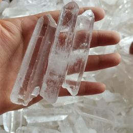 Decorative Objects & Figurines Large Natural Clear Rock Crystal Quartz Rough Transparent Lemurian Seed Point Wand Stone Mineral Specimen Rei