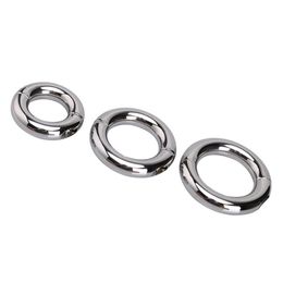 Stainless Steel Men's Penis Rings Ball Stretcher Heavy Lock Semen Cock Ring Delay Ejaculation Erotic Products sexy Toys For Men